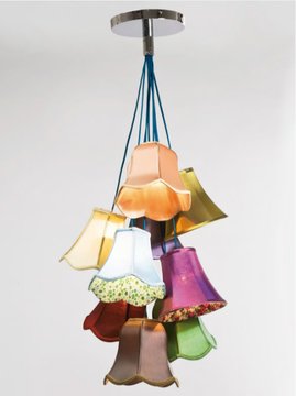 SALOON FLOWERS 9 - Fabric pendant lamp by KARE Design - view 3